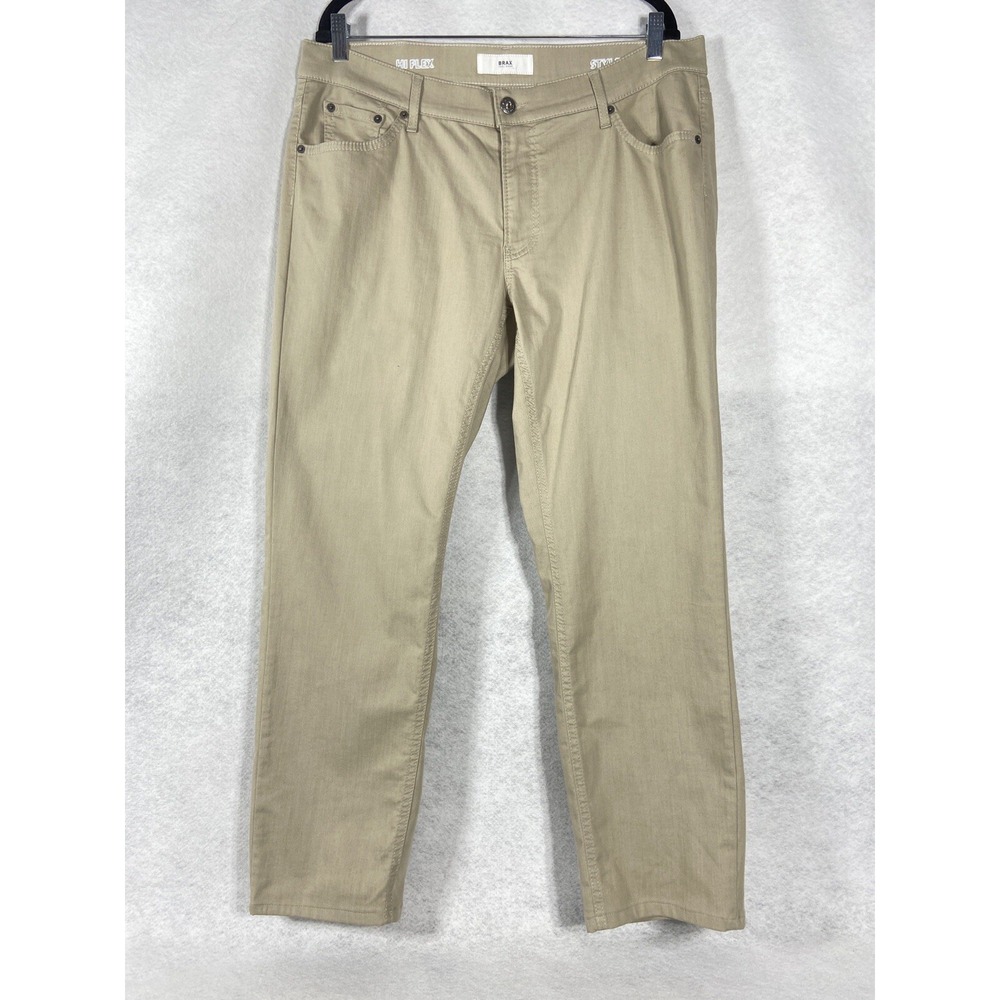 Brax Pants Men's 38x29 Beige Jean Cut  Hi-Flex Chuck Stretch Cotton Blend NWOT